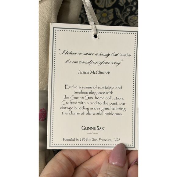 Gunne Sax by Jessica McClintock Full/Queen Quilt Set Floral Embroidered - Picture 4 of 11